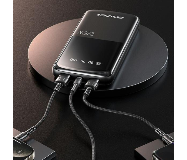 AWEI P10K 10000 mAh 22.5W czarny - 1471731 - zdjęcie 4